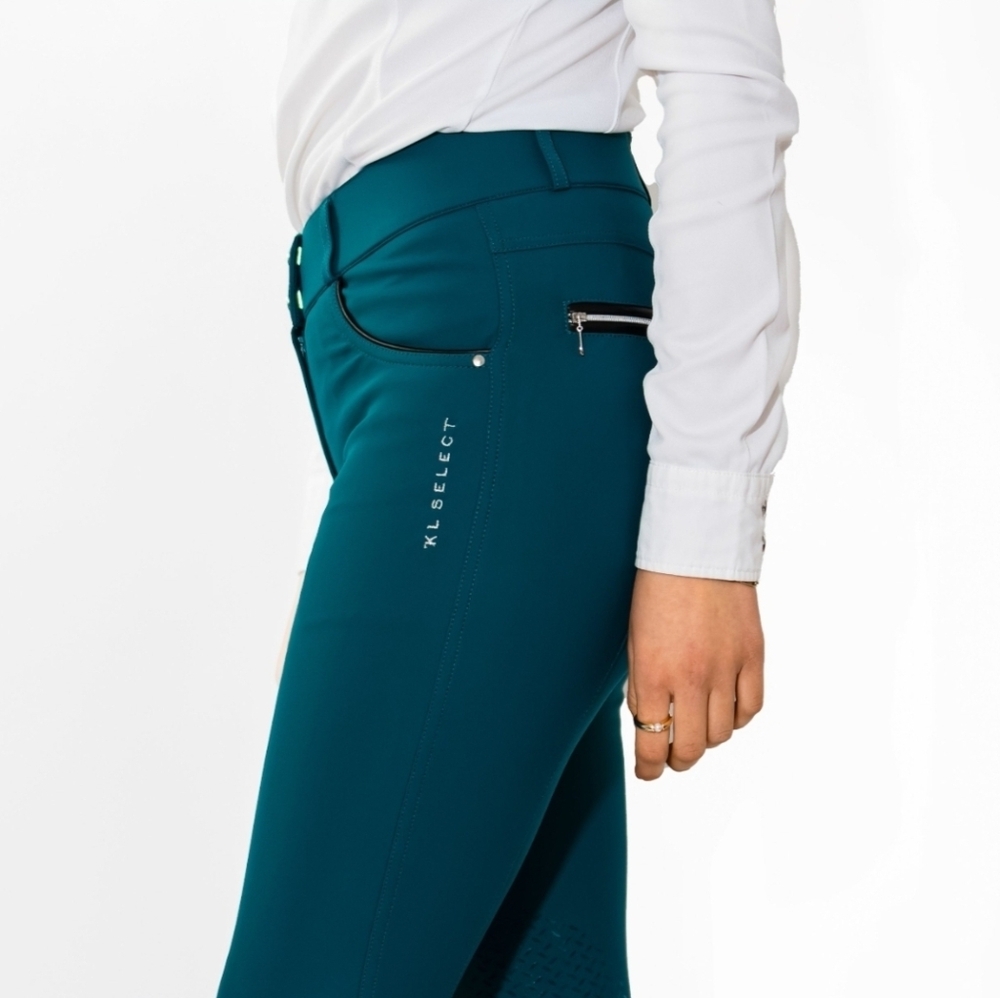 KL Select Gabrielle 30R FS Chesapeake/Black Riding Breeches - Picture 2 of 5